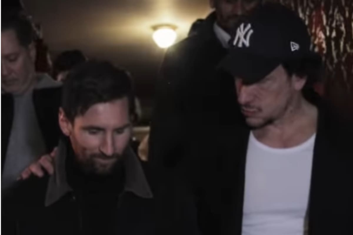La emotiva frase de Messi a Nico Vázquez tras visitarlo en la obra Rocky