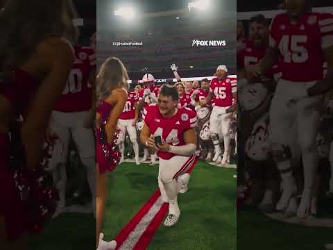 2 BIG WINS: Nebraska’s Luke Lindenmeyer proposed to his girlfriend after first career touchdown #usa