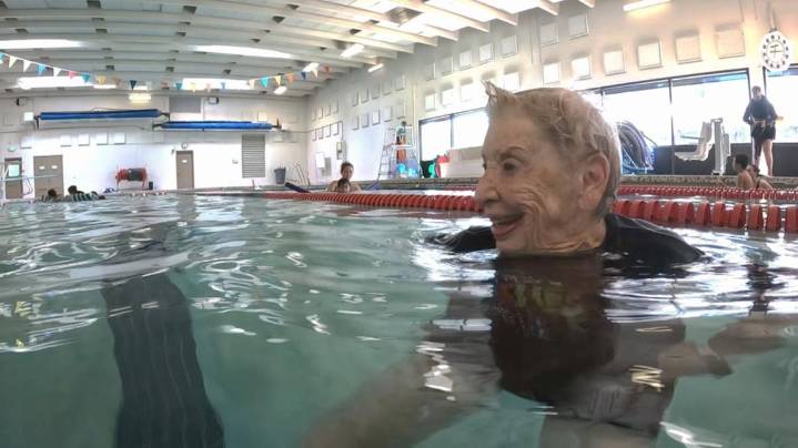 94-year-old Gwen Foley inspires Portland through adaptive swimming lessons