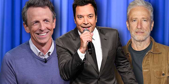 Late-night hosts react to Jimmy Kimmel's suspension in unison with the exact same awful bit