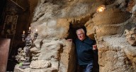 Man hand-digs underground caves in backyard for 30 years