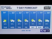 10 Weather: Tuesday midday forecast; Sept. 16, 2025