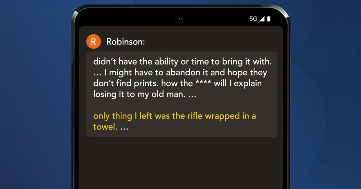 How will alleged text messages play a role in Robinson investigation?