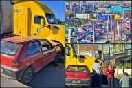 Auto impacta contra tráiler en bulevar Felipe Ángeles, generando congestión vial