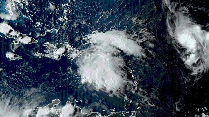 Trayectoria de la tormenta tropical Humberto en el Atlántico