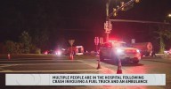 Multiple people hospitalized following crash involving a fuel truck and an ambulance and more top st