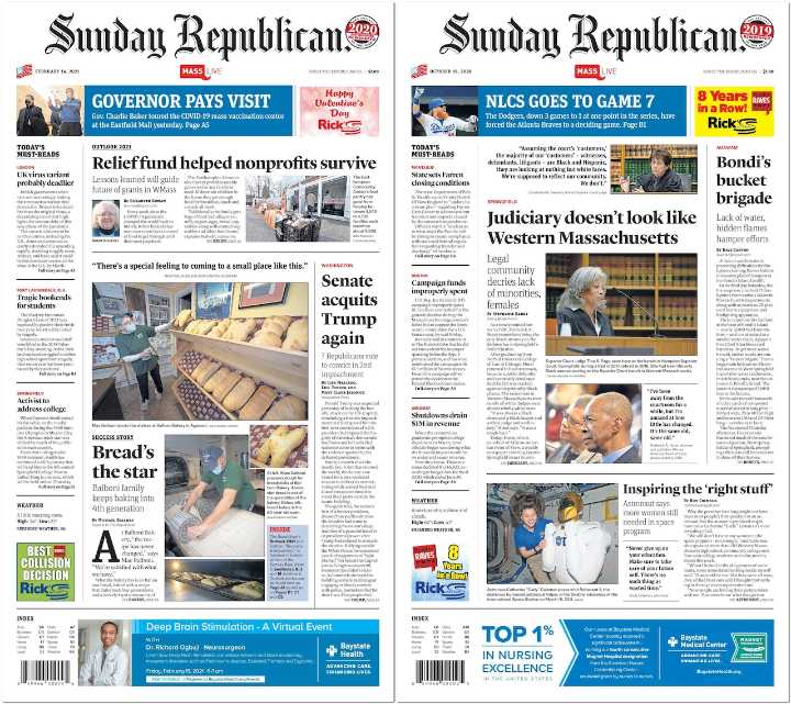 Judges bestow honors on The Republican staff, daily and Sunday editions