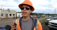 Caught on cam: NC driver gets out of car, hits road worker :: WRAL.com