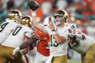 Freeman confident in QB CJ Carr's future despite Notre Dame's season