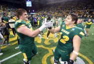 Griffin Empey may be the most unlikely candidate to be 'Chief Ram' of the Bison offensive line
