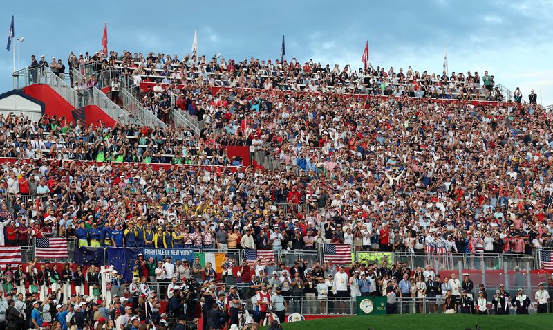 Golf-Extra security, snarling traffic at Ryder Cup as fans await Trump