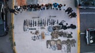 “Linieros” detenidos en Ojinaga; 21 armas, droga y 136 poncha llantas