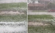 ¿Viene para La Plata? Impresionante caída de granizo en Chascomús: "Todo blanco, como si hubiese nevado"