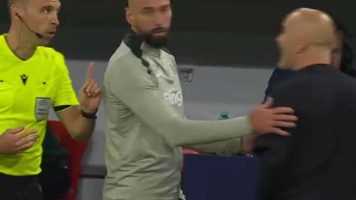 Bronca de Champions de Maresca con un árbitro español