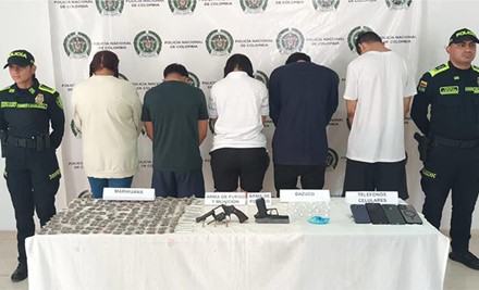 Capturados cinco presuntos delincuentes en operativo contra el microtráfico en La Jagua de Ibirico