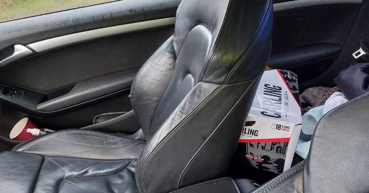 Drink driver found with beer cans in his car