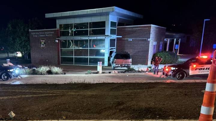 Rapid City woman accused of drunken driving after hitting police precinct