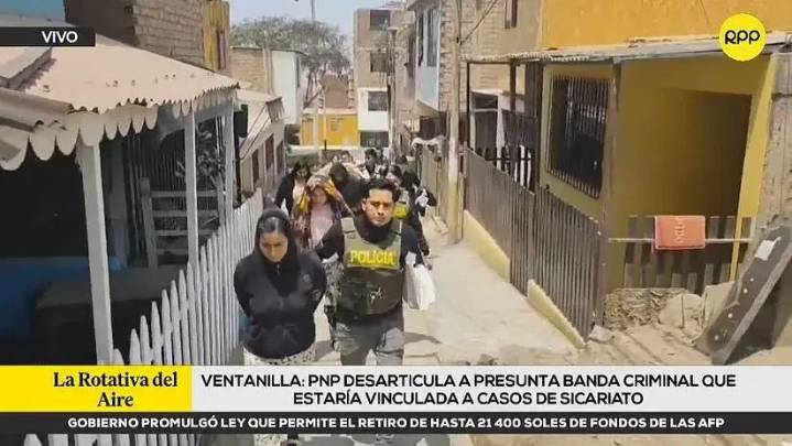 Callao: PNP desarticula presunta banda que estaría vinculada a casos de sicariato