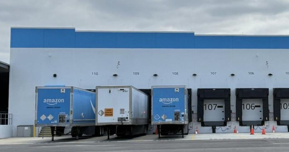 Amazon delivery center opens on New Frontier Way