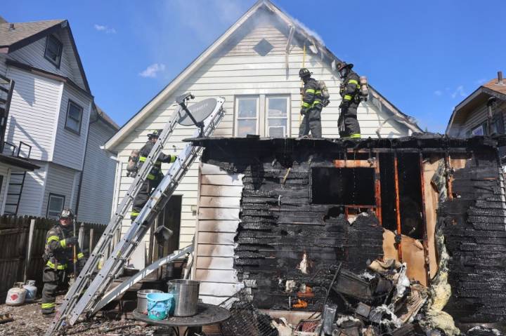Multiple people displaced after fire breaks out at home on near west side of Indianapolis