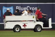 D-backs OF Lourdes Gurriel Jr. carted off field after leg injury vs. Rangers