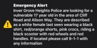 Emergency alert issued in Twin Cities as police search for 'vulnerable' 17