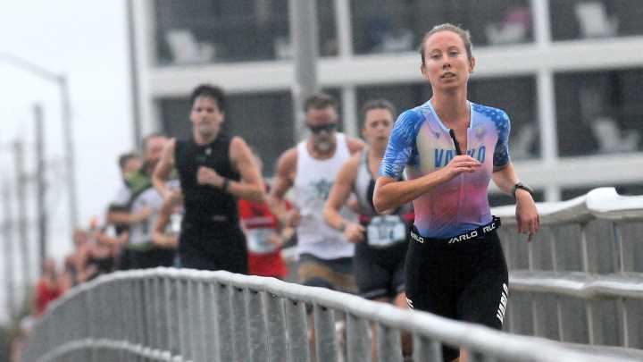 Watch athletes at the YMCA Wrightsville Beach Sprint Triathlon
