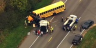 Driver dies in head-on collision with Andover school bus