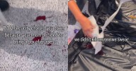 “Estaba aterrada al principio.”:Joven da a conocer como en el aeropuerto detuvieron a su madre pues saliá liquido rojo de la maleta