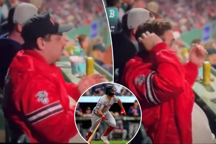 Angry Red Sox fan gets caught on hot mic berating player