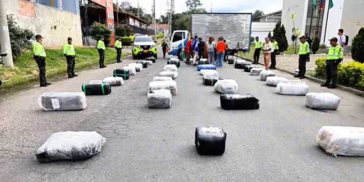 Incautan tonelada y media de marihuana en Fusagasugá: pretendían llevarla a Bogotá