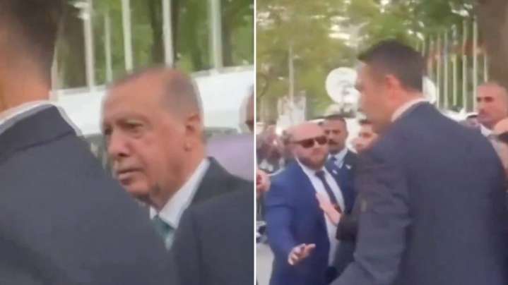 ( +Video) Policía de Nueva York detiene el auto de Erdogan para dejar pasar a la comitiva de Trump