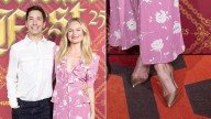 Kate Bosworth Joins the Metallic Shoe Trend in Gold Manolo Blahniks