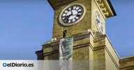 Un hombre sube con su perro al reloj de una torre de Londres para pedir libertad en Irán