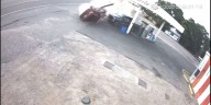 Man narrowly escapes being hit by car while washing windshield outside Brady gas station