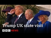What happened during the first day of Donald Trump's UK state visit?