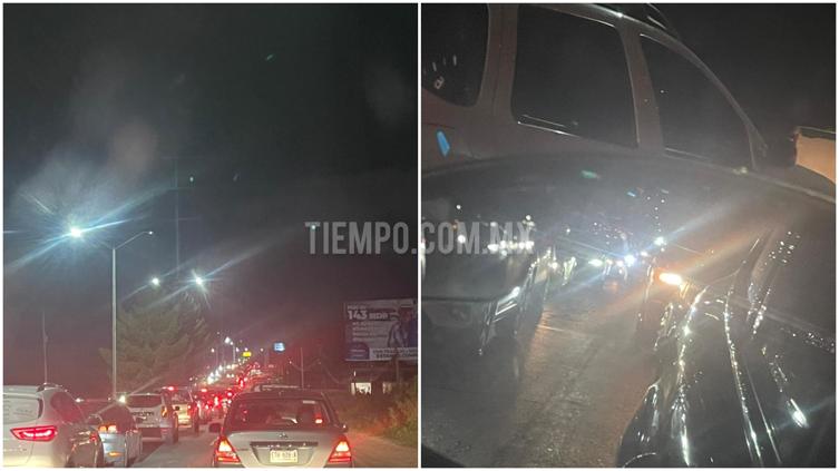 Denuncian largas filas a la entrada de Chihuahua desde Cuauhtémoc