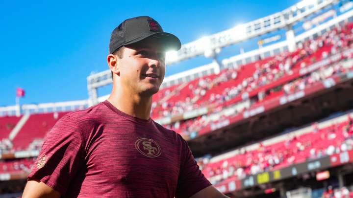 Brock Purdy again limited but "feeling better"