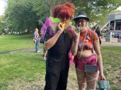 Christian religious rally met with a chorus of kazoos at Seattle’s Gas Works Park