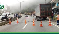 Motociclista perdió la vida en la autopista Medellín – Bogotá luego de colisionar con un furgón