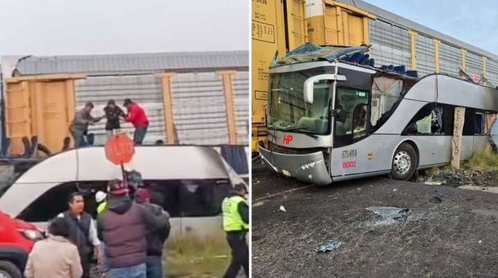 Tren arrolla autobús en Atlacomulco: 8 muertos y 45 heridos...