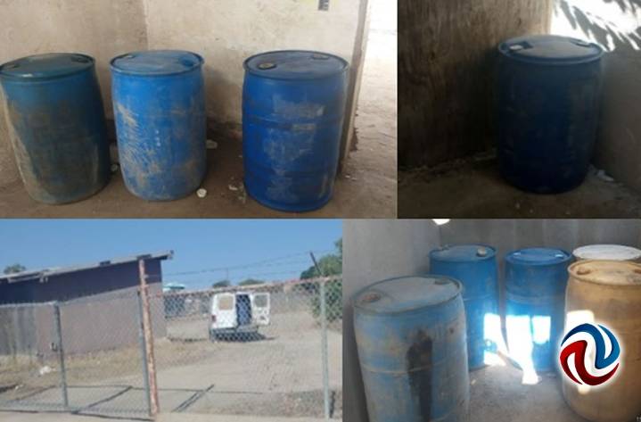 Halla la FGR mil 600 litros de supuesto "huachicol" al catear predio en Tecate