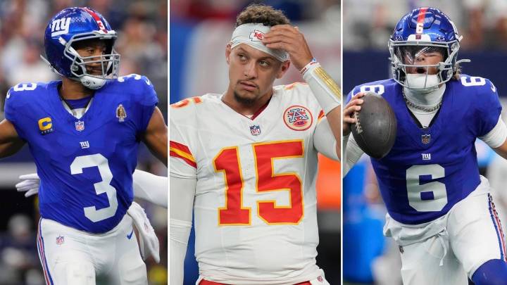Patrick Mahomes, Russell Wilson, Jaxson Dart and the Giant similarities