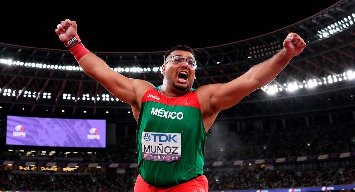 ¡Histórica bala de plata! Uziel Muñoz es subcampeón en Mundial de Atletismo con récord mexicano