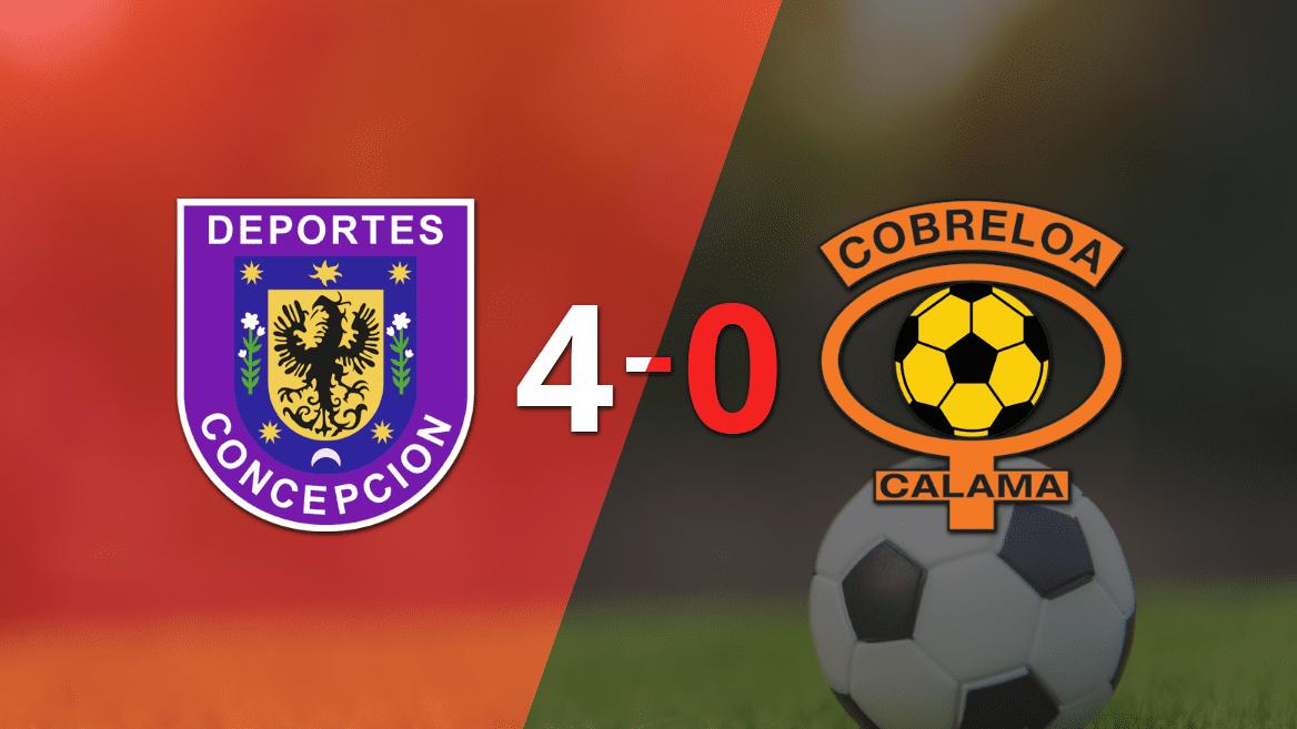 Joaquín Larrivey y Ángel Gillard impulsaron con dobletes la victoria 4-0 de D. Concepción frente a Cobreloa