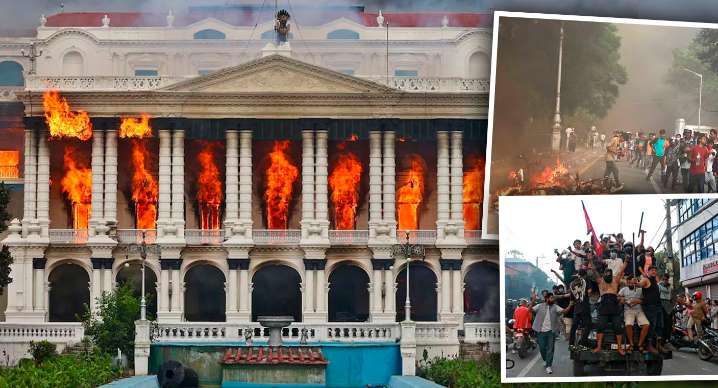 Censura y lujos de gobierno desatan caos en Nepal: ciudadanos se levantan, provocan revuelta y queman parlamento