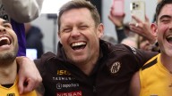 ‘I’ve got a clear job to do’: Hawthorn coach Sam Mitchell calm amid Zach Merrett pursuit circus