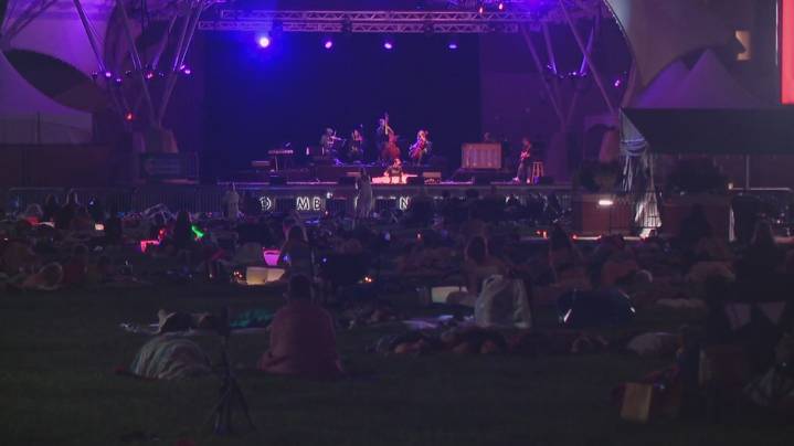 Hundreds gather at Columbus Commons for largest sound healing event