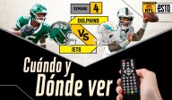 New York Jets vs Miami Dolphins: ¿Dónde ver y a qué hora es el MNF de la Semana 4 de la NFL?
