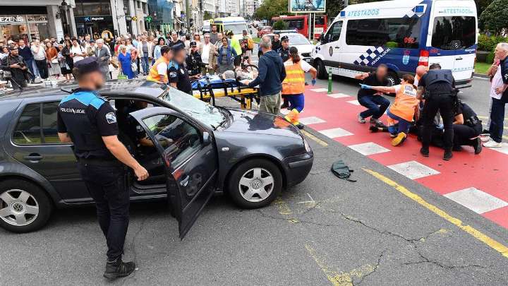 Recibe el alta una cuarta víctima del atropello múltiple en A Coruña a seis personas